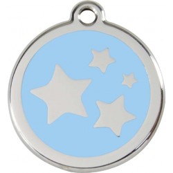 Médaille Etoiles bleu ciel pour chien