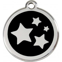 Médaille Etoiles noire pour chien