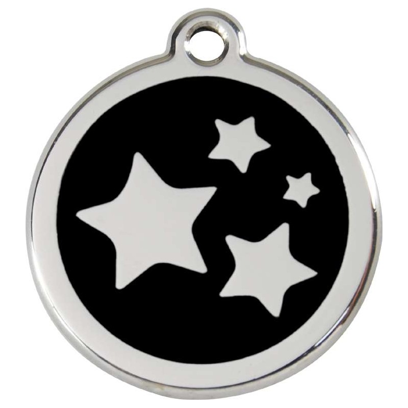 Médaille Etoiles noire pour chien