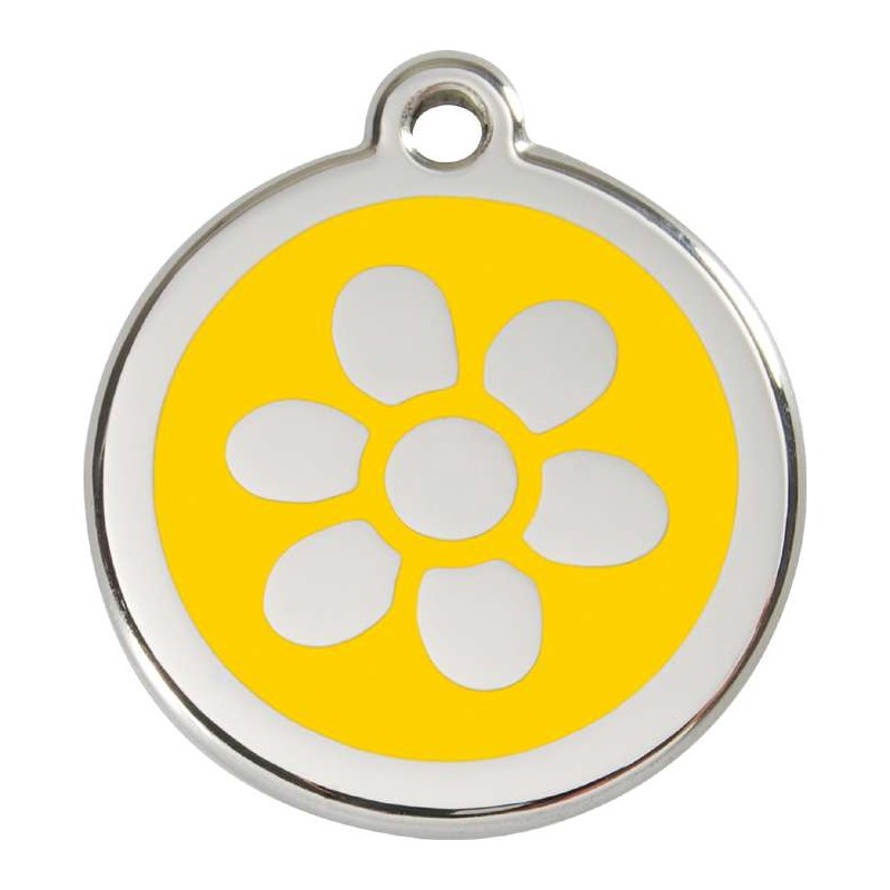 Médaille Fleur jaune pour chien