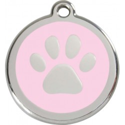 Médaille Patte rose pour chien