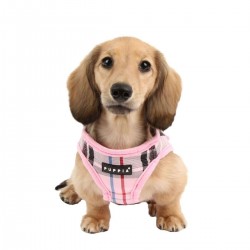 Harnais veste en tissu British rose pour chien
