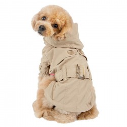 Imperméable trench coat Pinka à capuche pour chien