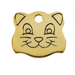 Médaille laiton Tête de chat pour chat