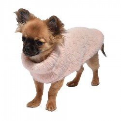 Pull Plume rose pour chien