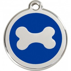 Médaille Os bleu pour chien